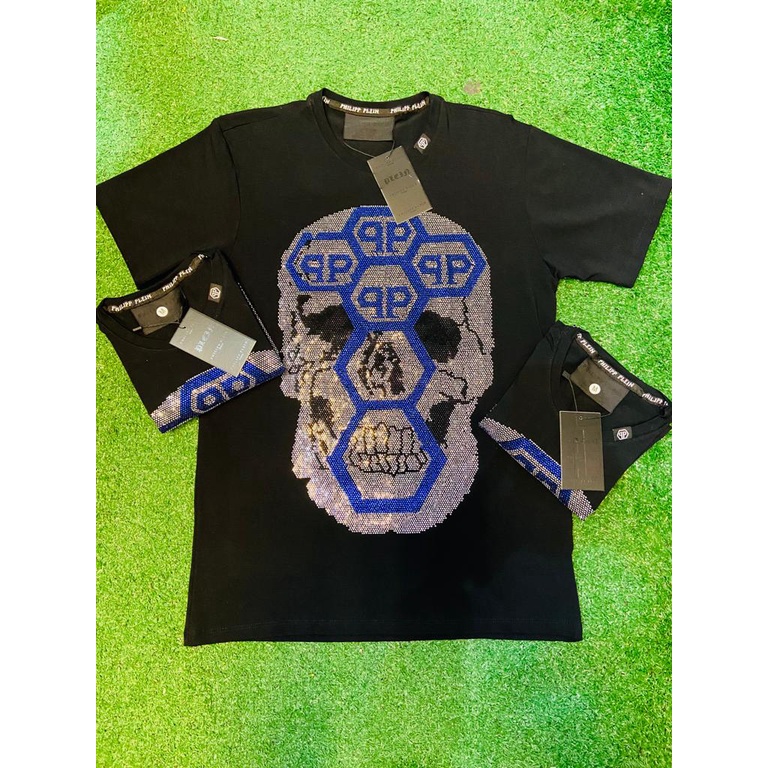 Camisa Masculina Philipp Plein IMPORTADAS CAVEIRA AZUL Shopee Brasil