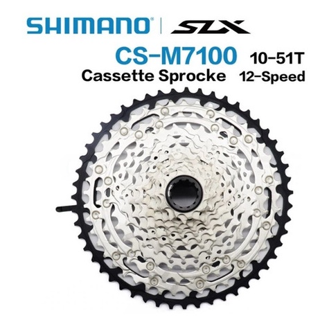 K7 Cassete Slx M7100 12v Micro Spline Shimano 10 51 Shopee Brasil