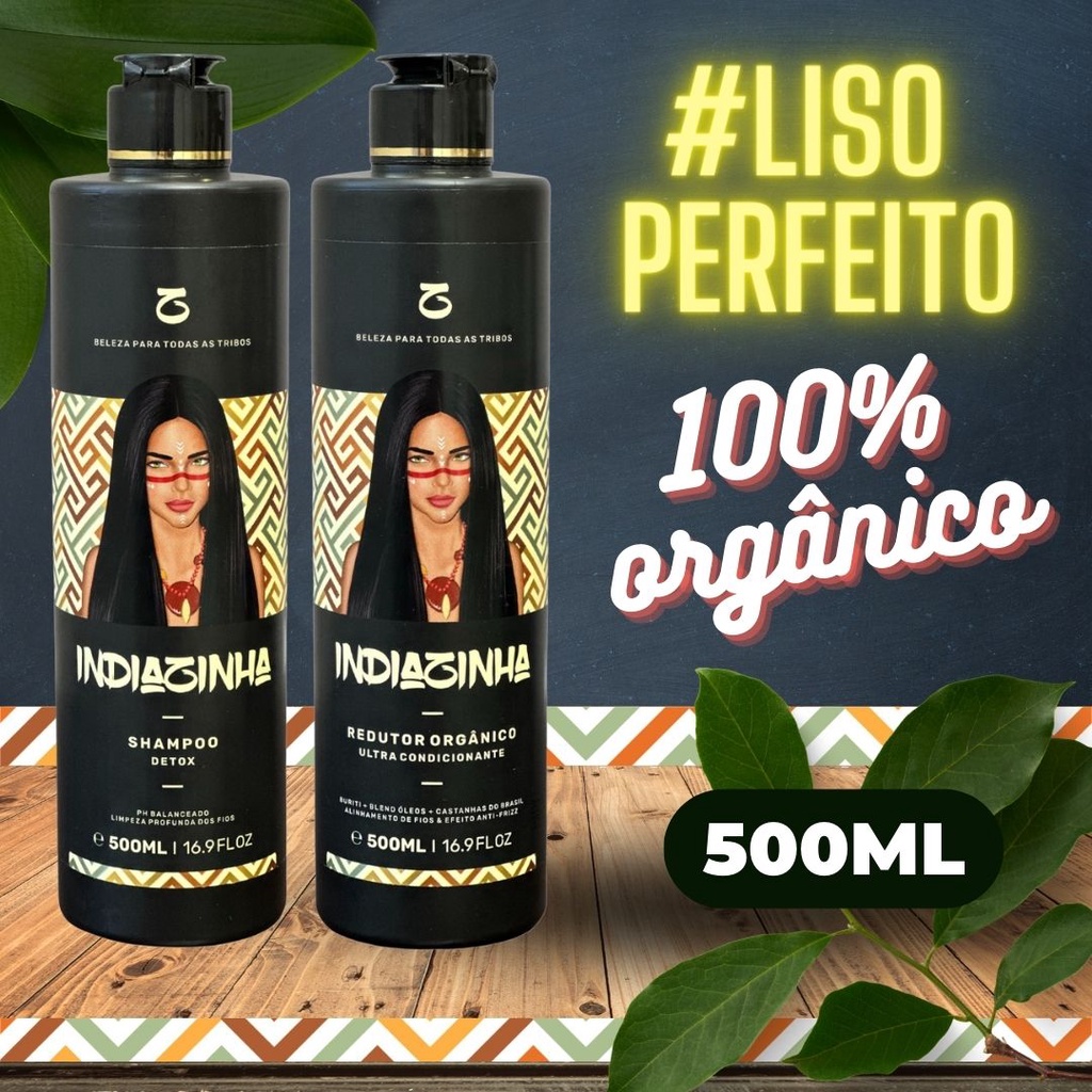 Progressiva Org Nica Sem Formol Indiazinha Shampoo Detox Ml