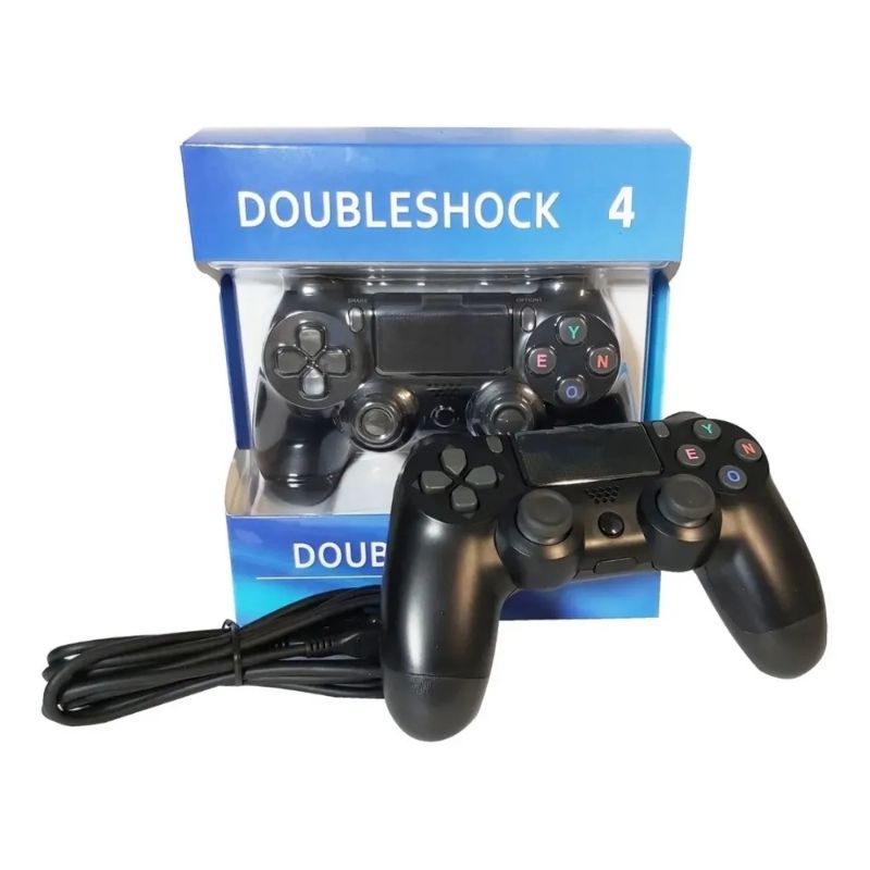 Controle Sem Fio Doubleshock Preto Ps Shopee Brasil