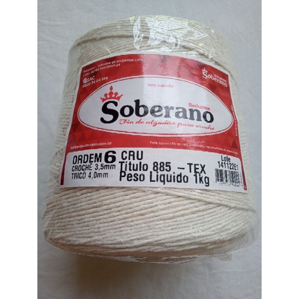 Barbante Soberano Cru 1kg Shopee Brasil