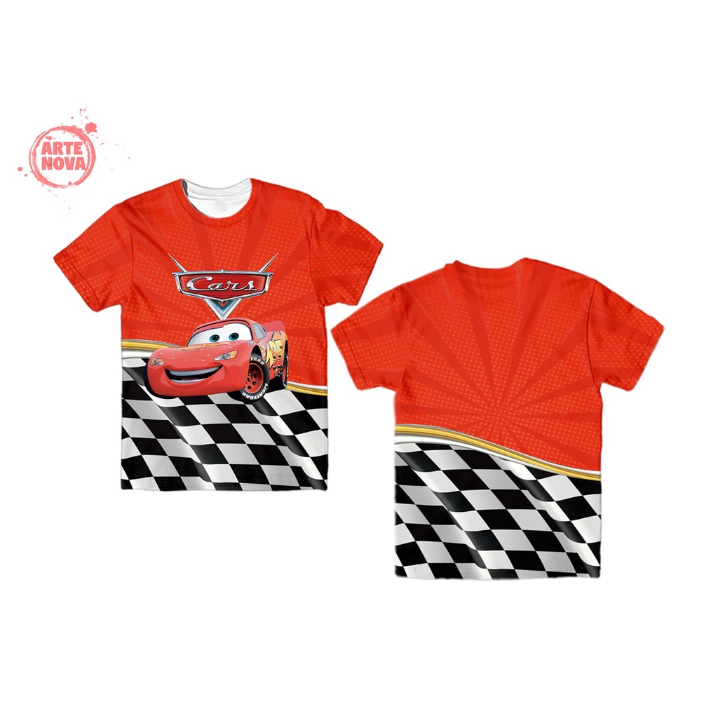 Camiseta ou Vestido tema Carros Relâmpago McQueen por encomenda