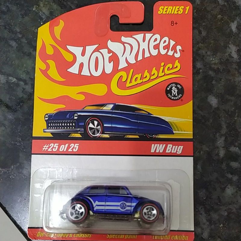 Hot Wheels Volkswagen Vw Bug Fusca Azul Classics Shopee Brasil