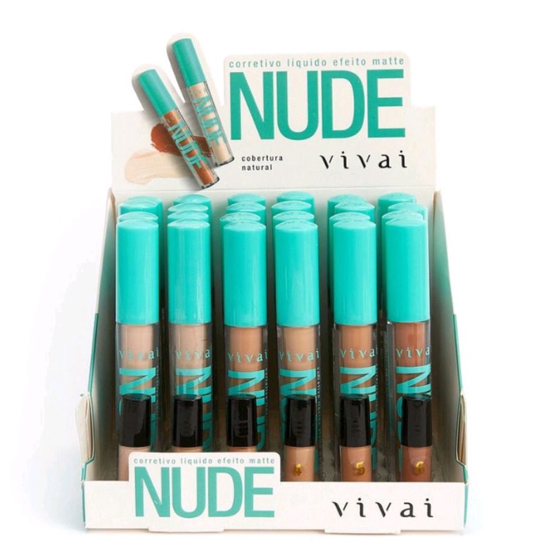 Corretivo Líquido Nude HD Efeito Matte Vivai Shopee Brasil