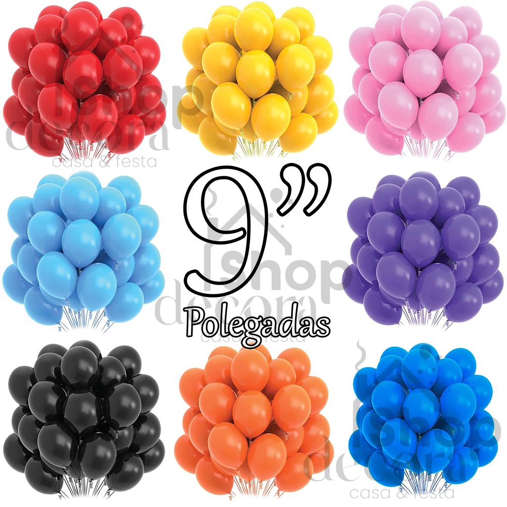 10 Unidades Balão Bexiga Lisa N9 Shopee Brasil