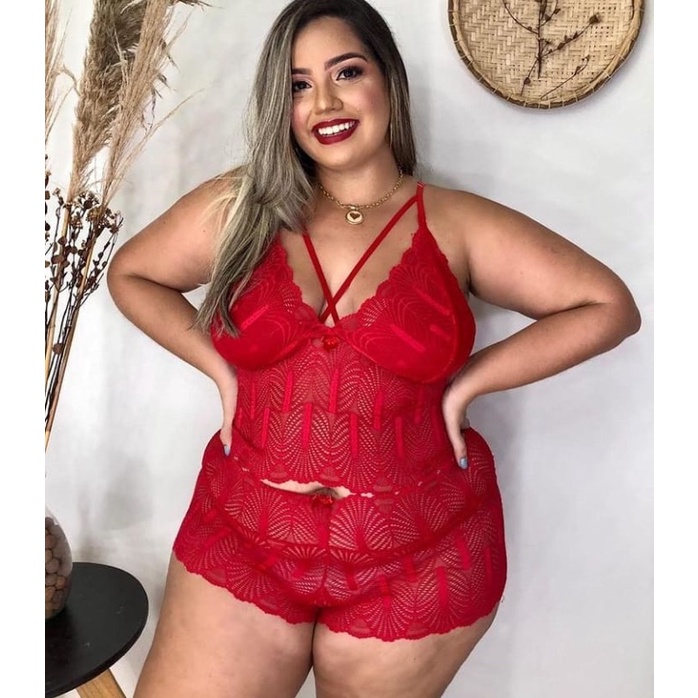 Conjunto Lingerie Plus Size Shopee Brasil