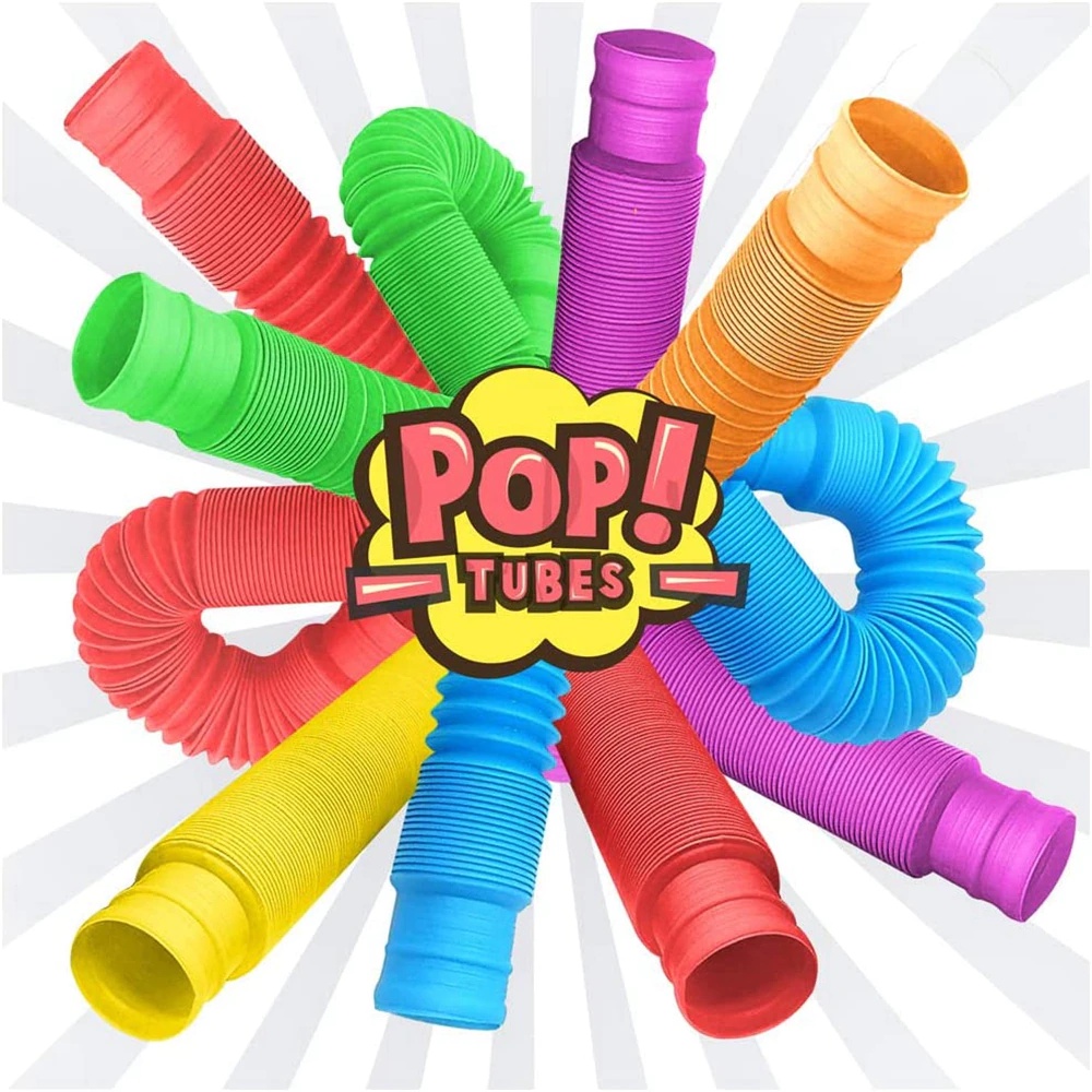 Tubo Sanfonado Anti Stress Poptube Estica Tik Tok Ansiedade Fidget