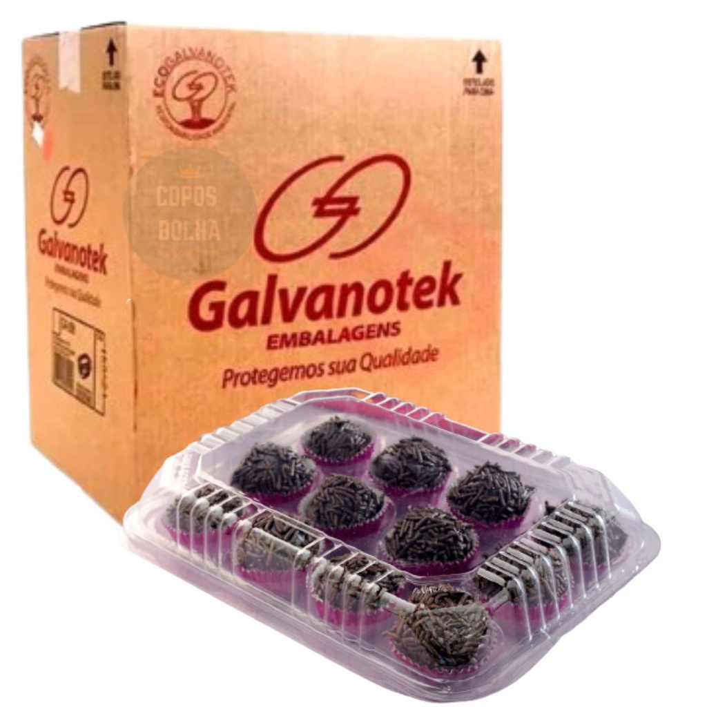 Uni Embalagem Doze Doces Ga Galvanotek Blister Brigadeiros