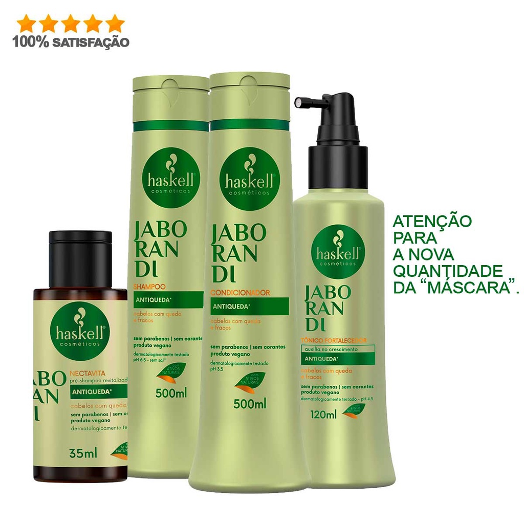 Kit Haskell Jaborandi Completo 300ml 4 Produtos Shopee Brasil