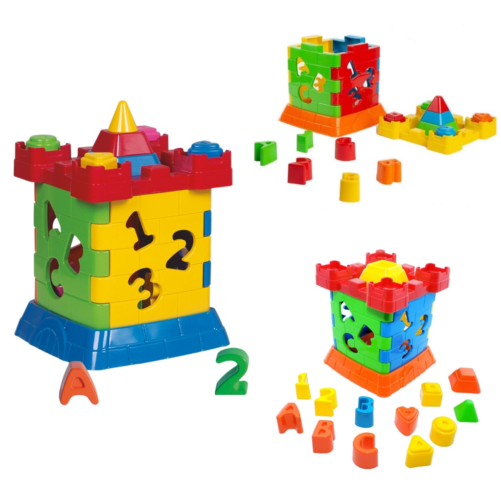 Brinquedo Castelinho Did Tico De Montar E Encaixar Pe As Shopee Brasil