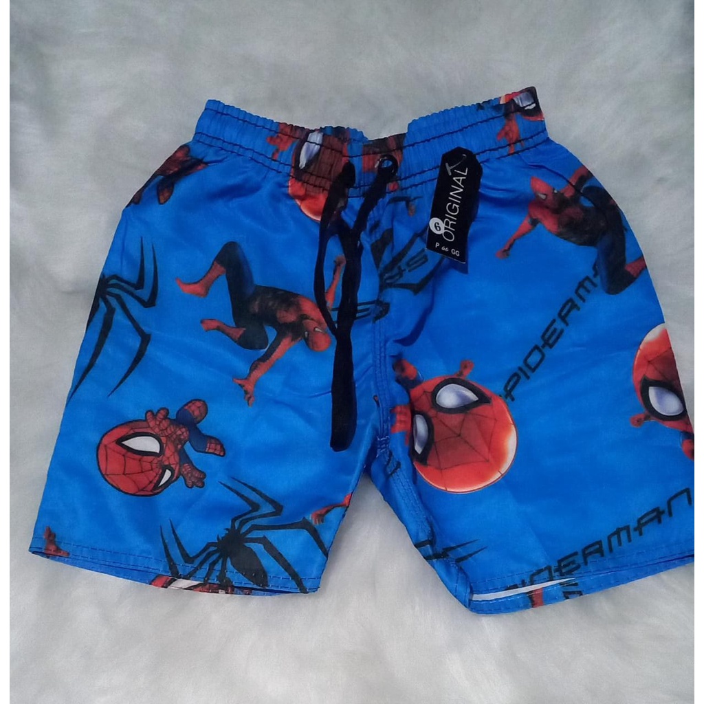 BERMUDA TACTEL HOMEM ARANHA INFANTIL Shopee Brasil