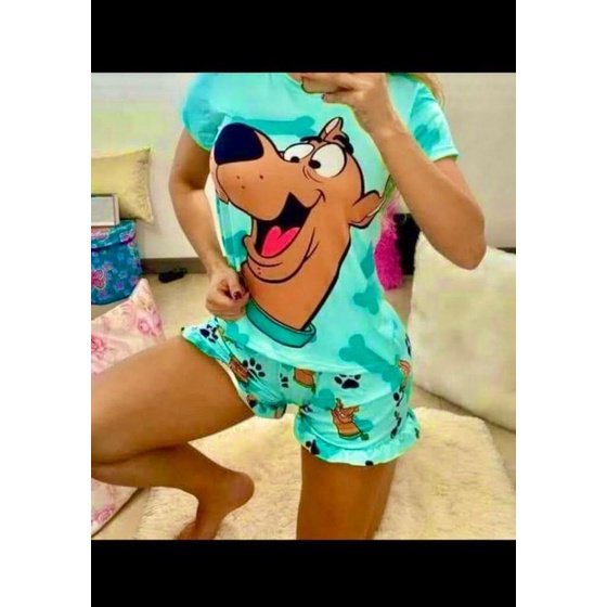 Promo O Pijama Feminino Lilo Stitch Scooby Doo Verde Mulher