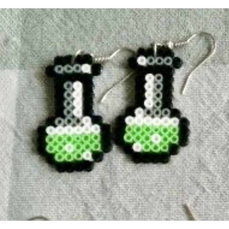 Brincos De Tubo De Ensaio Hama Beads Perler Beads Pixel Art