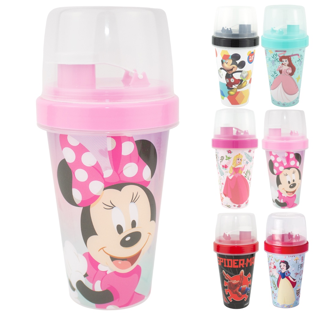 Copo Infantil Mini Shakeira Garrafa Garrafinha Tampa 320ml Minnie