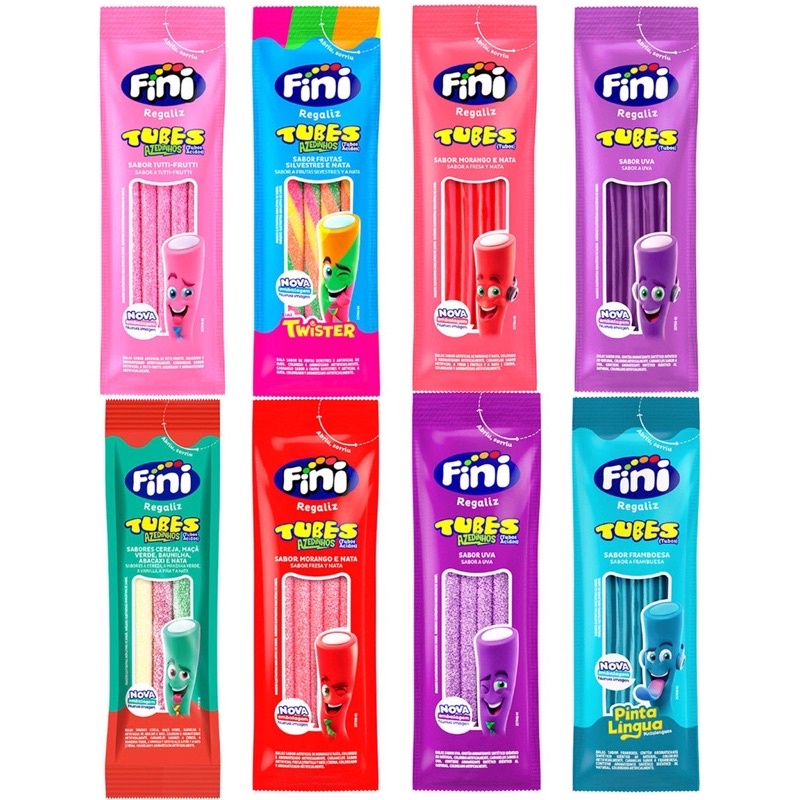 Fini Tubes Bala De Goma 15g Pacote Sabores Shopee Brasil