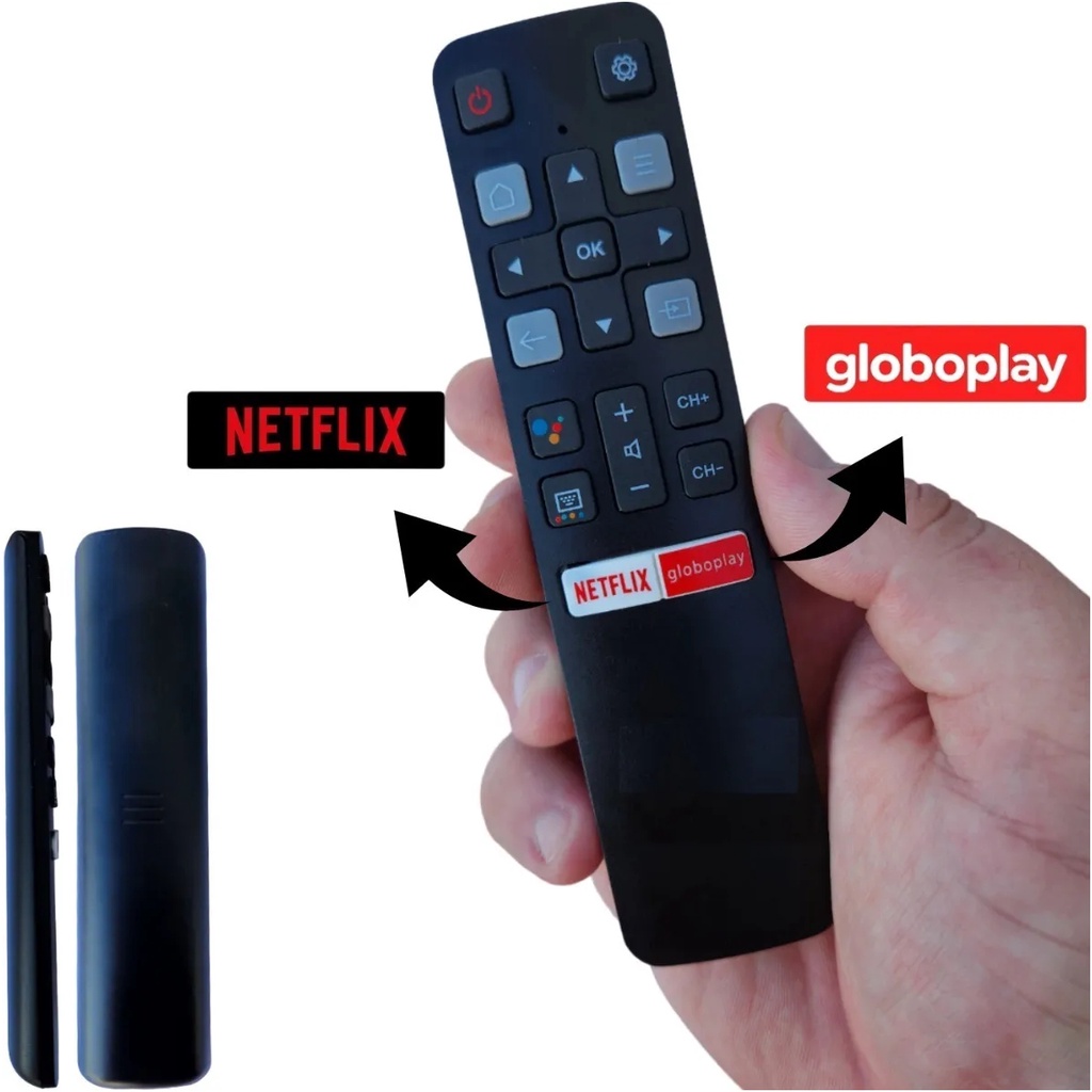 Controle Tv Tcl Smart K Android Netflix Globoplay Shopee Brasil