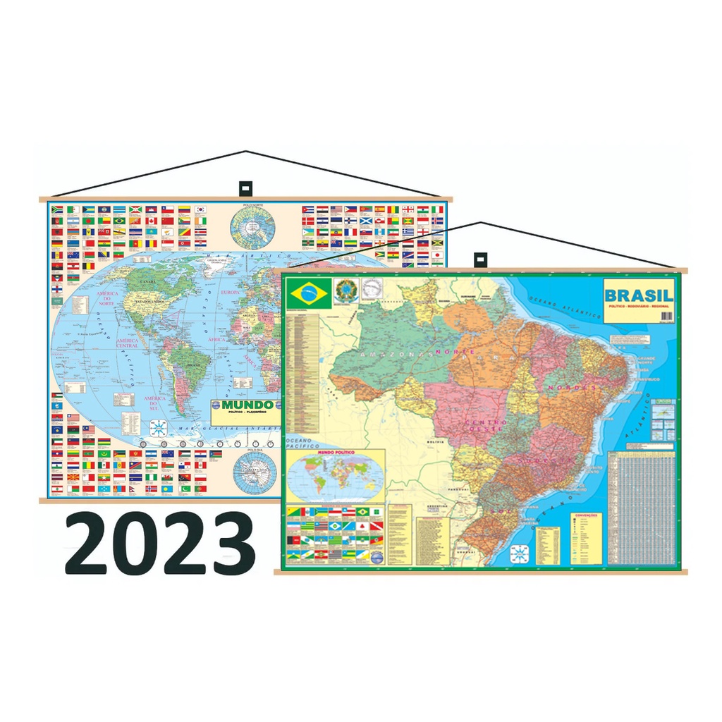 Mapa Brasil Mundi Banner Laminado Gigante 120x90cm Atual Shopee