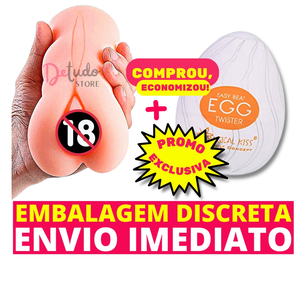 Masturbador Masculino Rosinha Vagina Buceta Masturbadora Silicone Egg