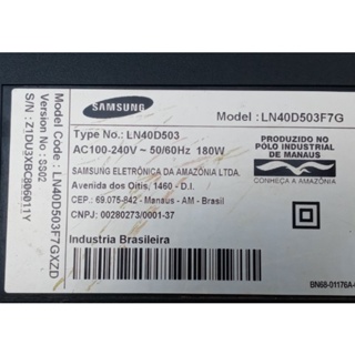 Placa Da Tela V Tv Samsung Ln40d503f7g Shopee Brasil