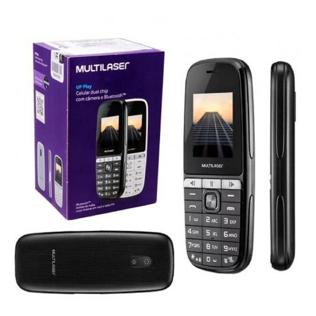 Celular Multilaser Up Play Dual Sim 32Mb Mem 32Mb Ram Preto Shopee Brasil