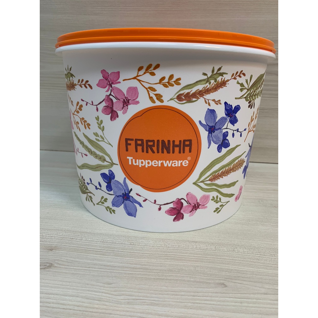 TUPPERWARE TUPPER CAIXA FARINHA FLORAL 3 8KG Shopee Brasil