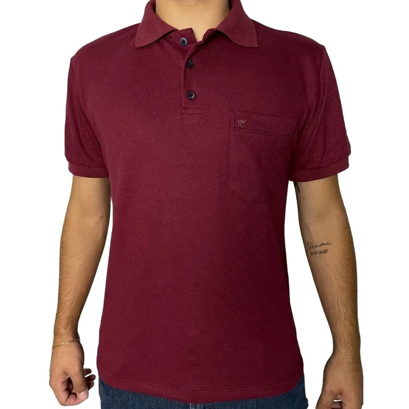 Camisa Gola Polo Masculina Piquet Bolso Uniforme Shopee Brasil