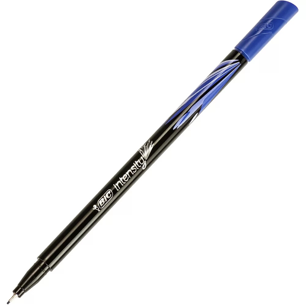 Caneta Hidrogr Fica Bic Intensity Azul Ponta Ultra Fina De Mm