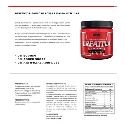 Creatina Hardcore G Integralmedica Shopee Brasil