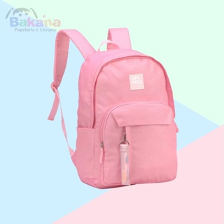 Mochila De Costas Escolar Porta Notebook UP4YOU Brilhante Rosa Luxcel