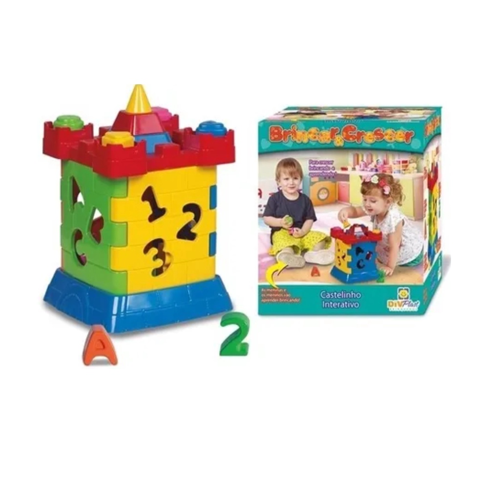 Castelinho Interativo Didático De Encaixar Brinquedo Educativo Shopee