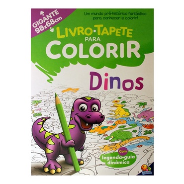 Livro Tapete Para Colorir Dinos Shopee Brasil