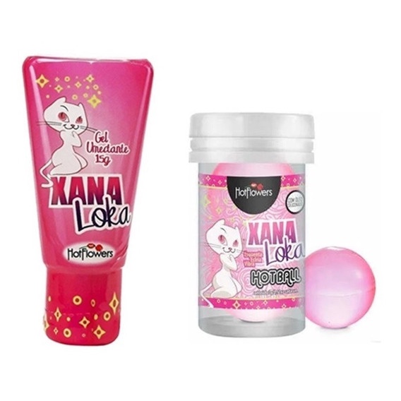 Kit Xana Loka Gel G Hot Ball Xana Loka Esquenta Esfria E Vibra Hot