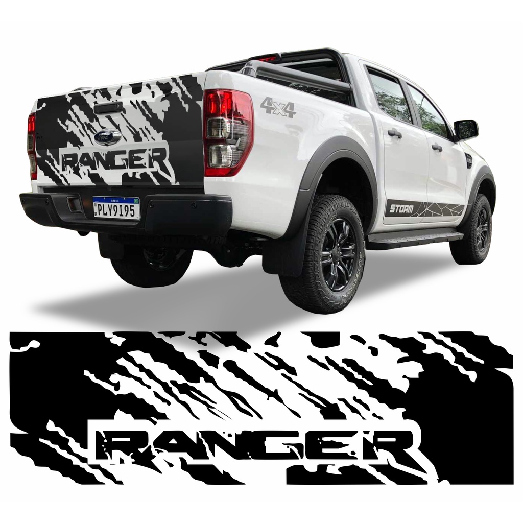 Adesivo Ford Ranger Faixa Tampa Traseira Ca Amba Picapes Shopee Brasil