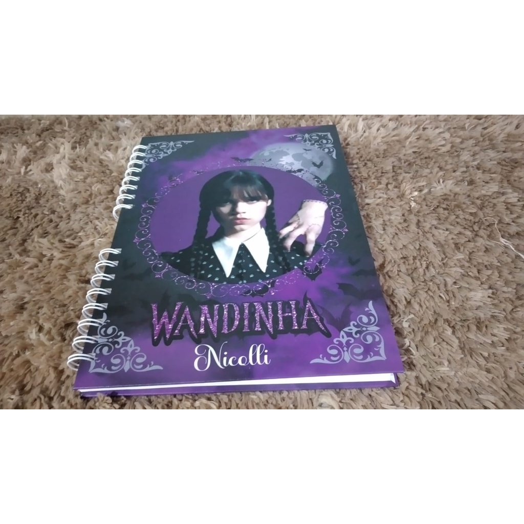 Caderno Personalizado Wandinha Folhas Shopee Brasil