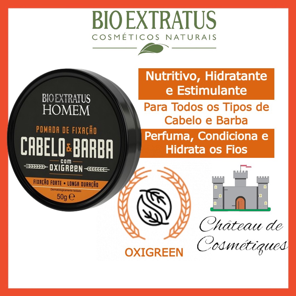 Pomada de Fixação Cabelo e Barba Bio Extratus Homem 50g Shopee Brasil