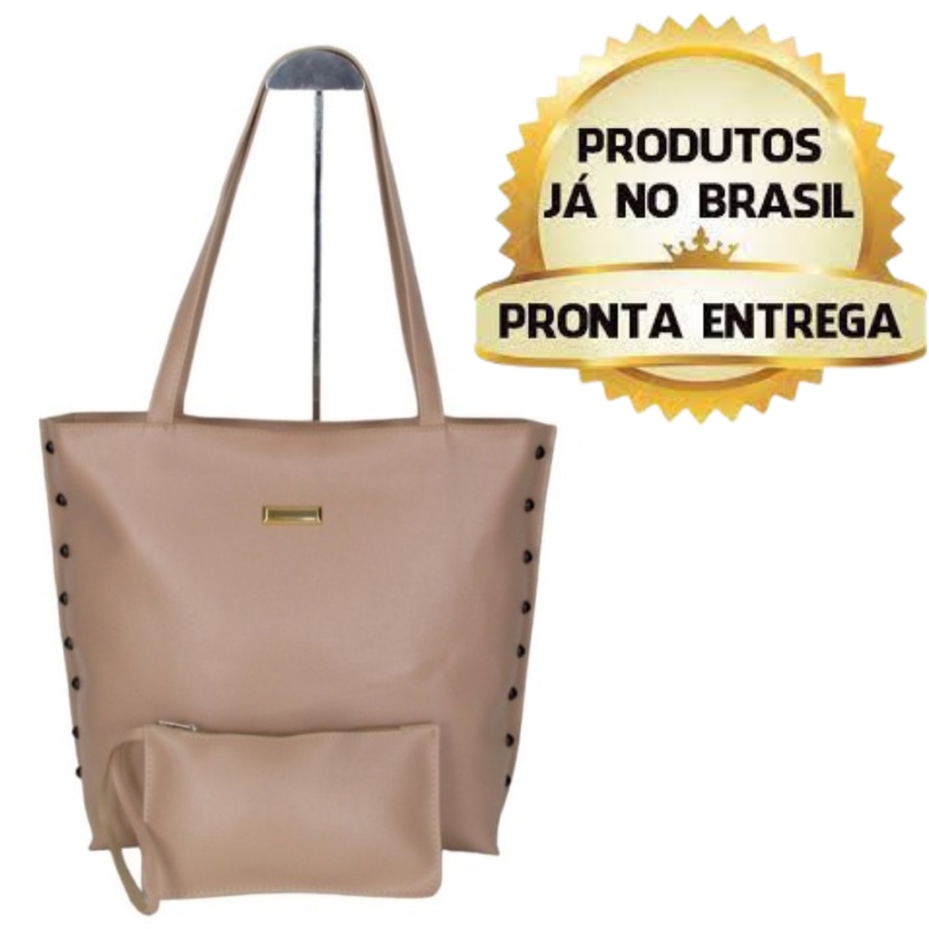 Bolsa Feminina Transversal Couro Ombro Nude Necessaire Shopee Brasil