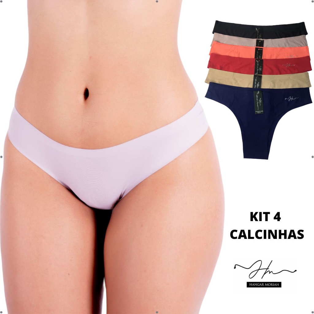 Kit Calcinhas Sem Costura Tradicional Hangar Moriah Shopee Brasil