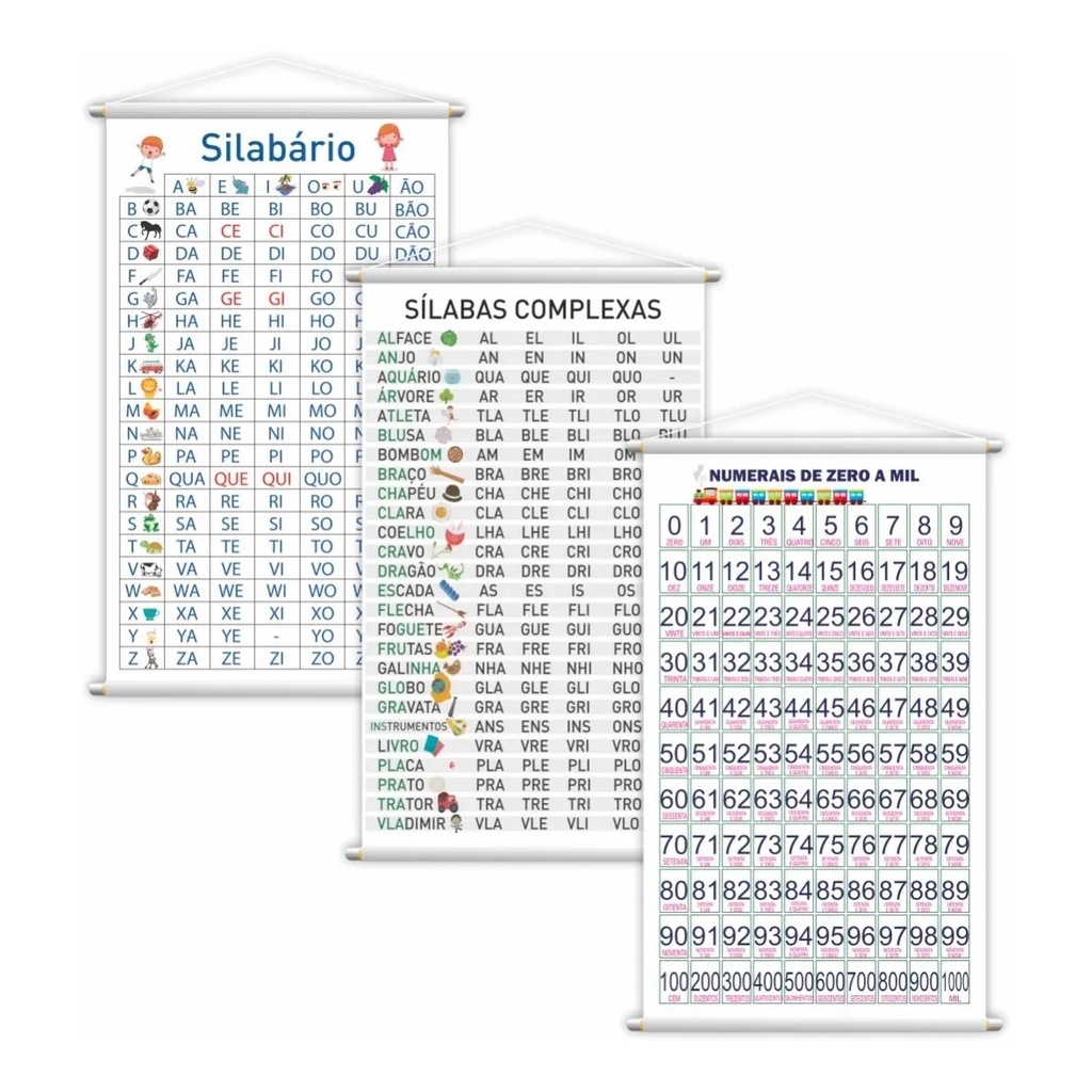 Silab Rio Simples Silab Rio Complexo Numerais X Cm Kit