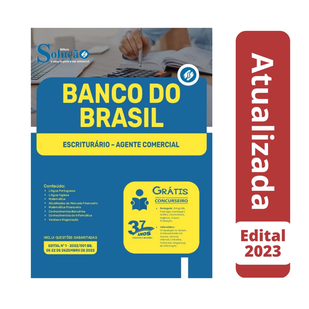 Apostila Banco do Brasil 2023 Escriturário Agente Comercial