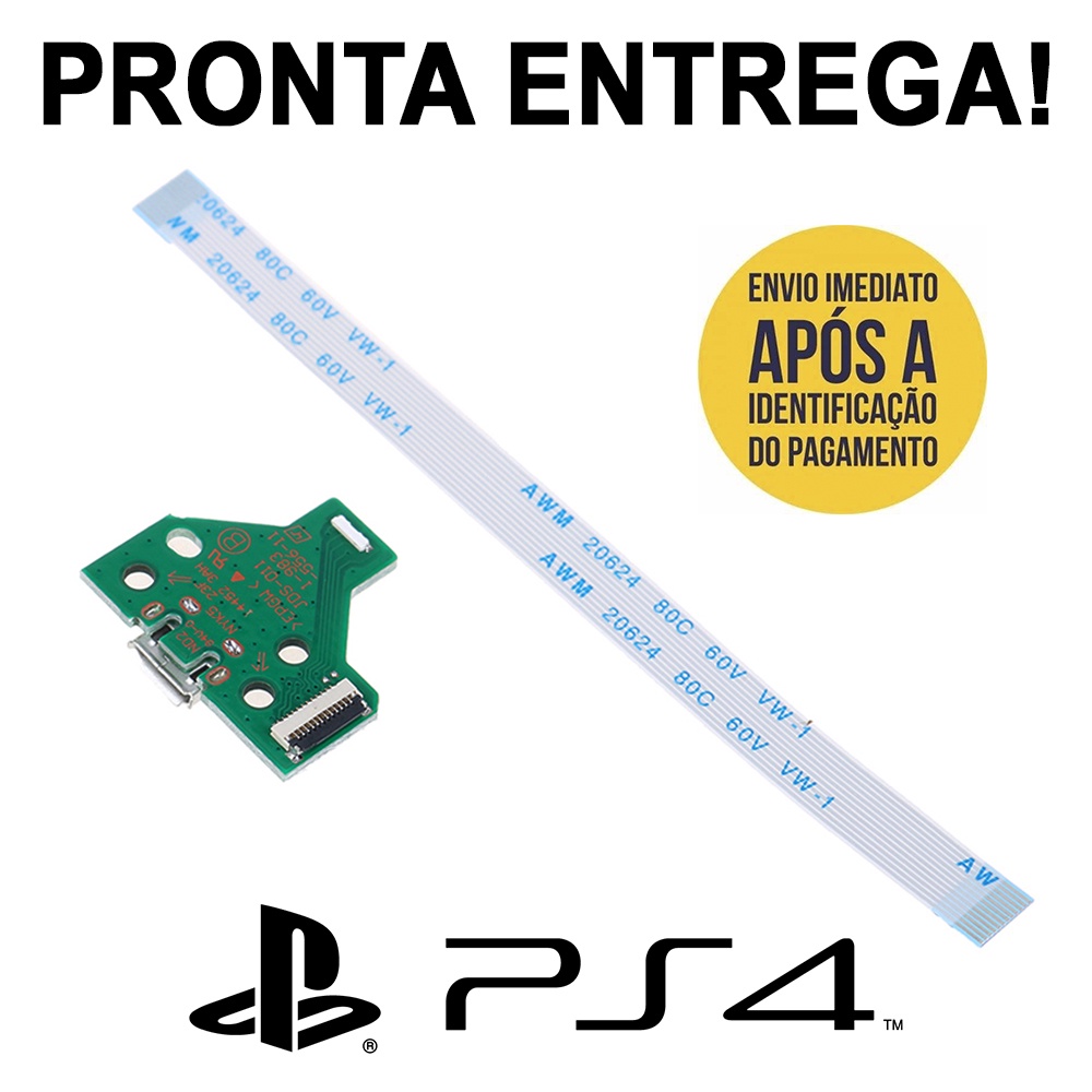 Placa Usb Jds 011 Cabo Flat 12 Vias P Controle Ps4 Nova Shopee Brasil