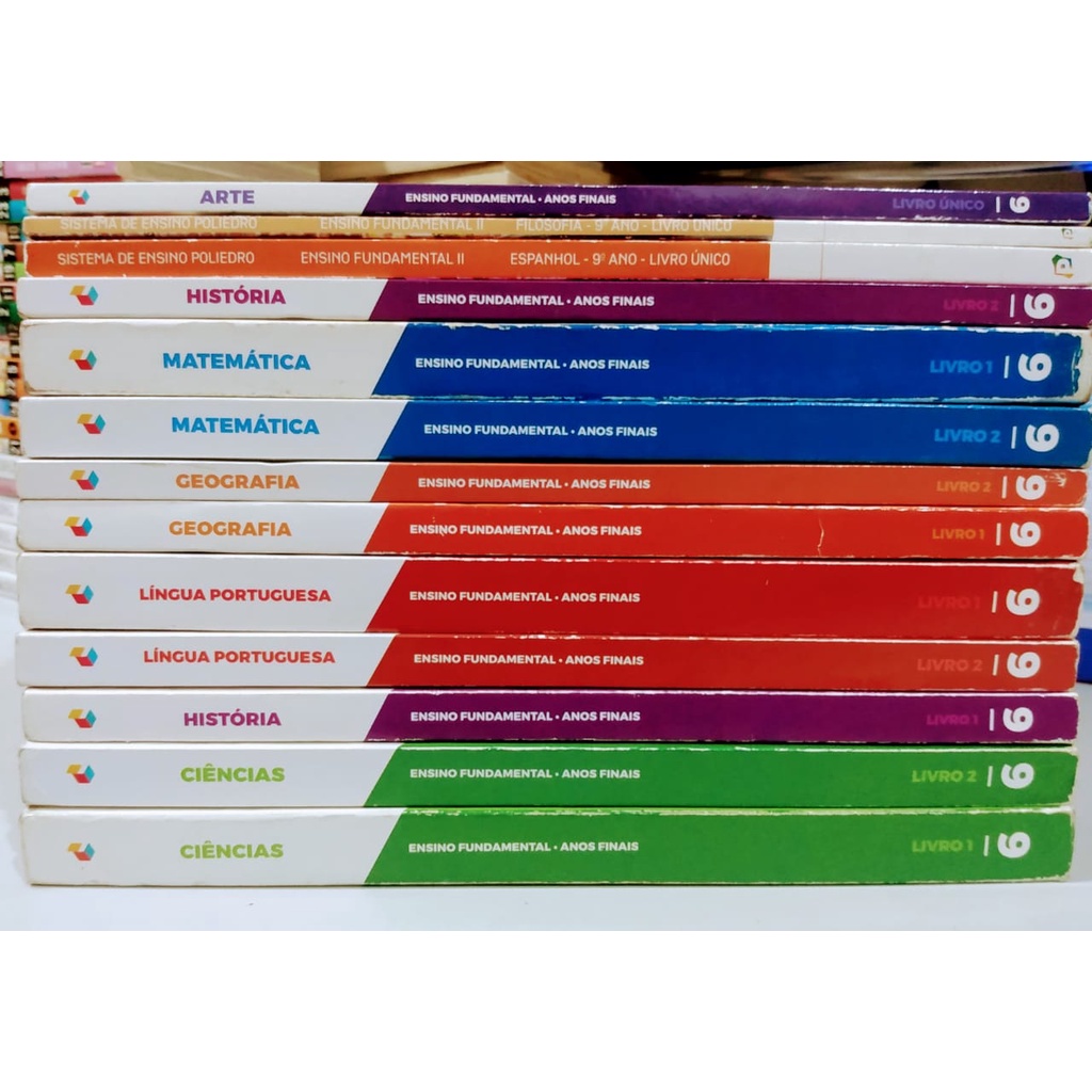 LIVRO DIDÁTICO COLEÇÃO CALLIS 9º ANO POLIEDRO 13 VOLUMES Shopee Brasil