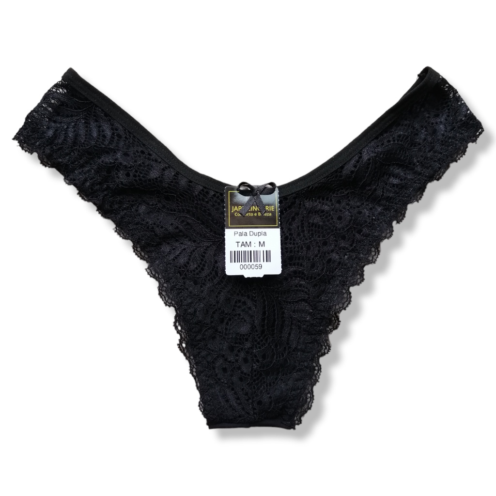 Kit Calcinha Lingerie Tanga De Renda E Fio Duplo Conforto Shopee Brasil