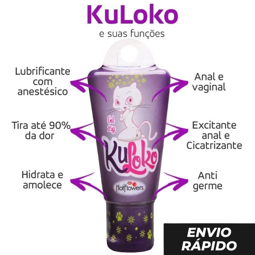 Gel Lubrificante Anal Tira A Dor Anal Kuloko 4 Em 1 Excitante Anal 15 G