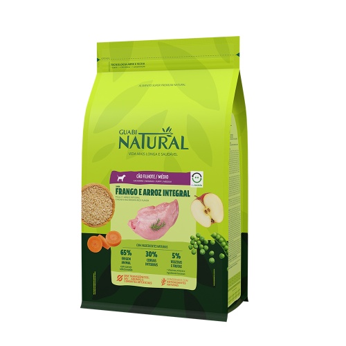 Ração Seca Affinity Guabi Natural Sabor Frango e Arroz Integral Para