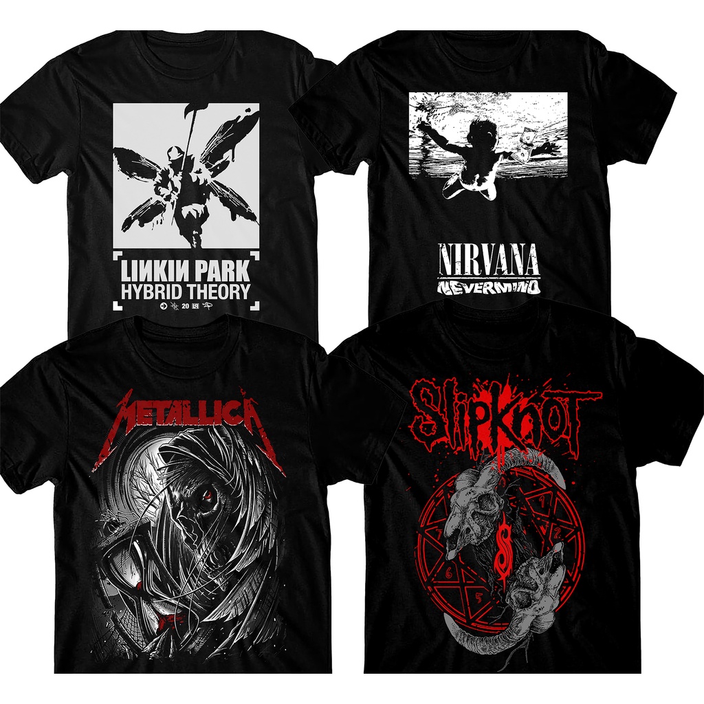 Camisa Camiseta De Banda De Rock Slipknot Linkin Park Nirvana Metallica