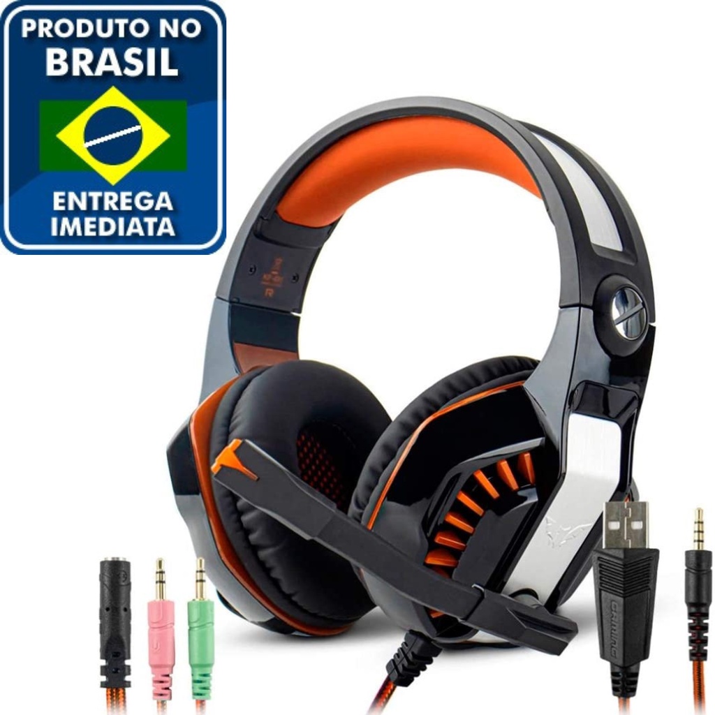 Fone De Ouvido Gamer Headset Knup Kp Led Microfone Shopee Brasil