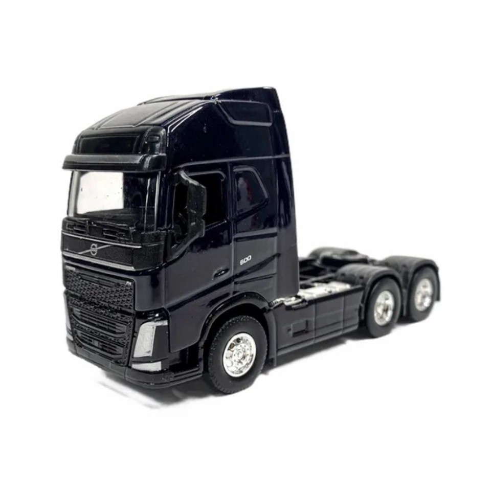 MIniatura Carrinho Cavalo Caminhão Volvo FH Trucado Welly 1 64 Azul