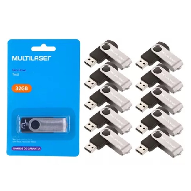 Kit Pen Drive Multilaser Twist Pd Gb Atacado Shopee