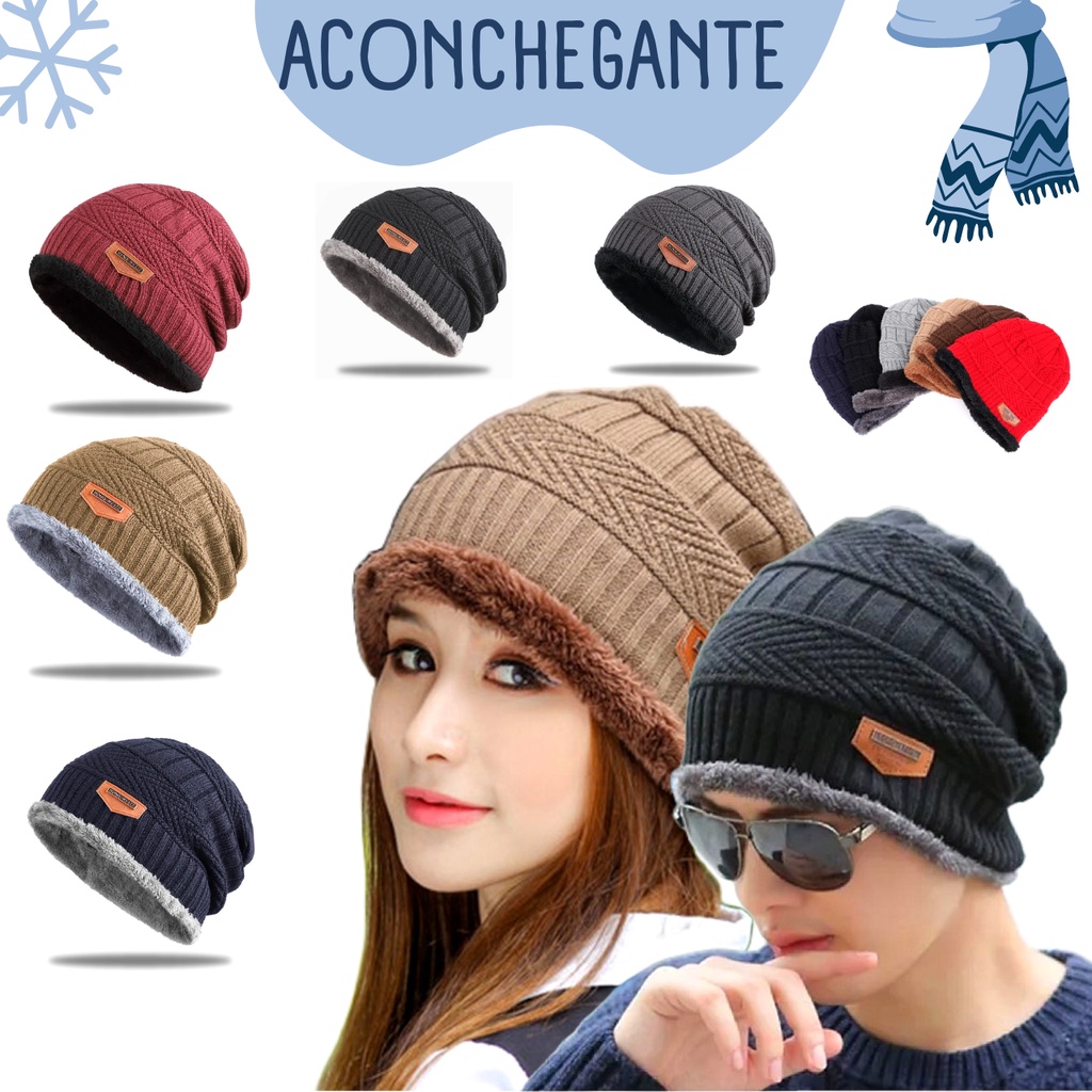 Touca Gorro Pel Cia De L Toca Unissex Feminina Masculina Toda Forrada