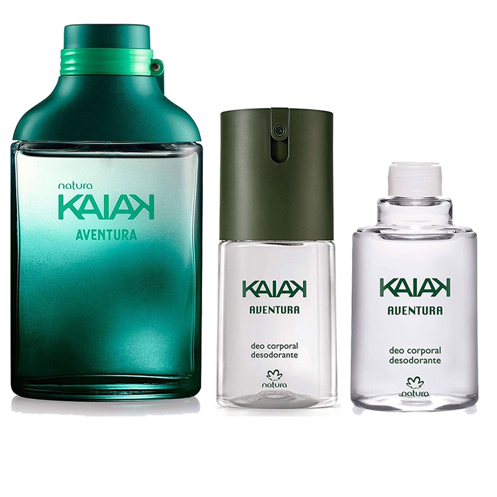 Kit Presente Kaiak Aventura Masculino Perfume Deo Corporal Refil